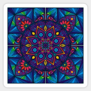 Jewel Stained Glass Mandala Sticker